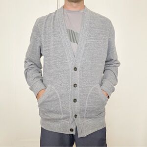 AG Jeans Adriano Goldschmied Men’s Button Cardigan Sweater Gray Size Medium